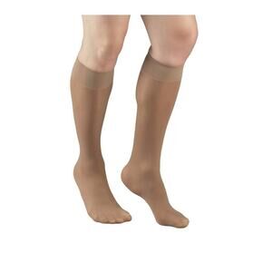 Truform Lites Ladies Sheer Knee Highs Stockings Med Lt-beige 8 - 15 mmhg